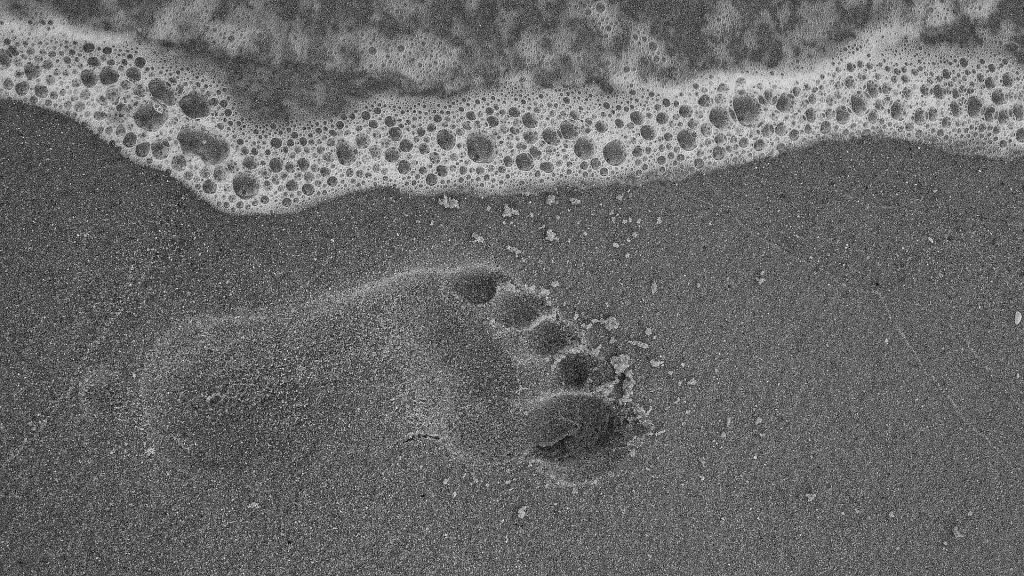 Footprint in the sand